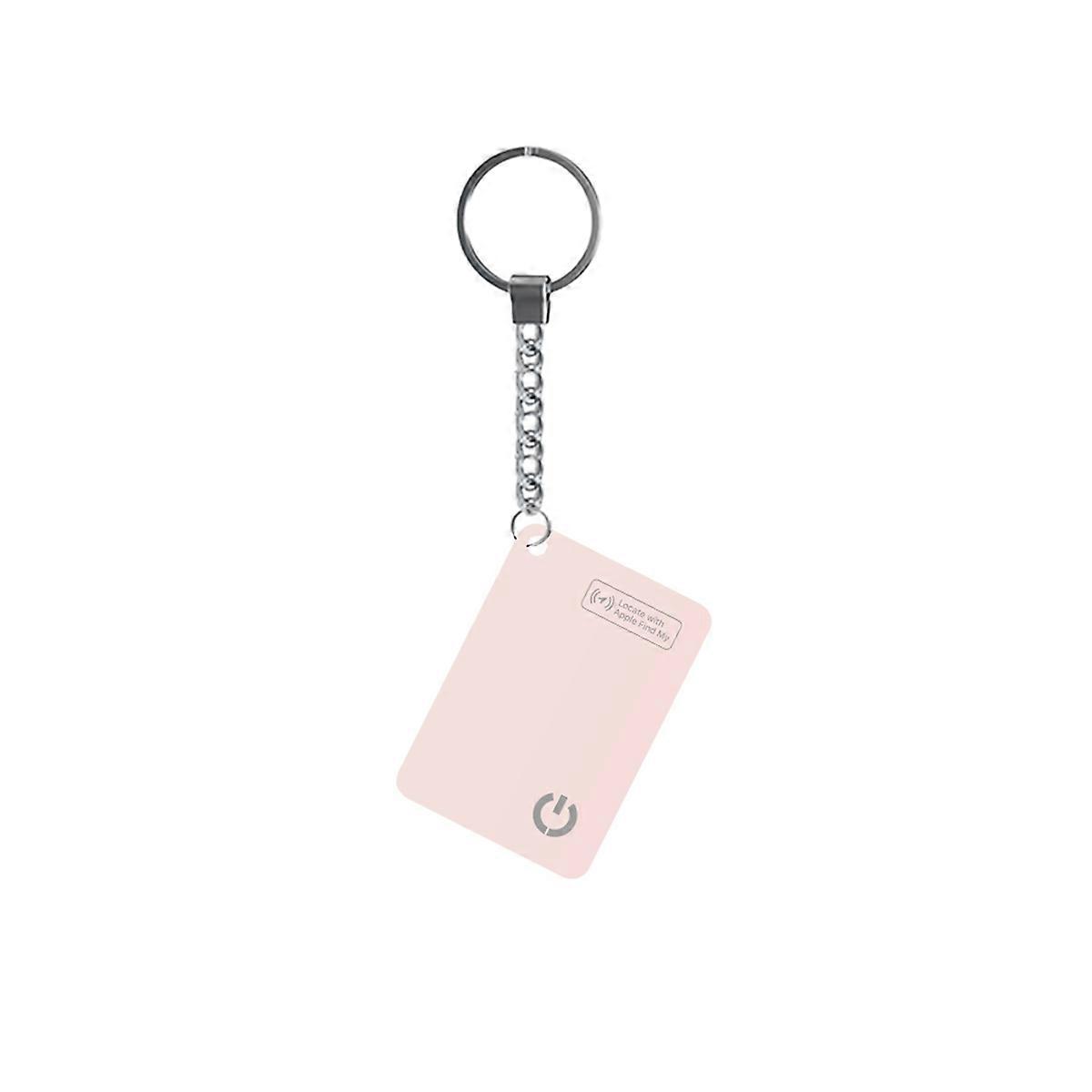 Wireless Charging Tracking Card Smart Waterproof GPS Locator Wallet Finder Works with App Find My App Mini Tracker Pink