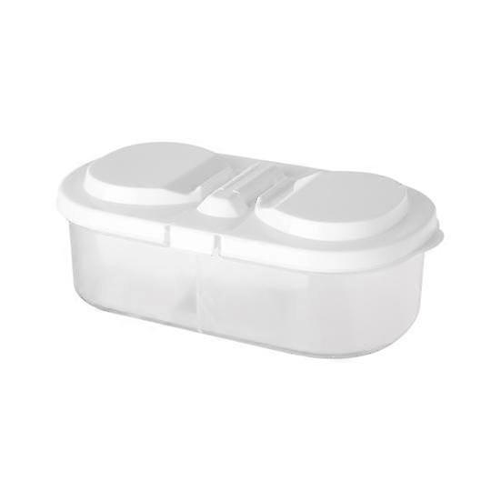 Food Box Smooth Edge Large Capacity Eco-friendly PP Plastic 2-compartment Food Bento Lunch Container
