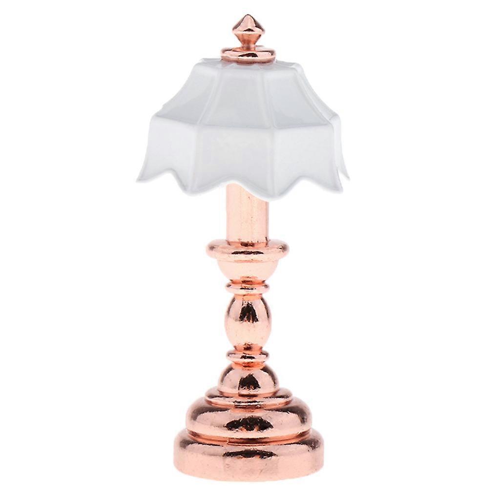 1:12 Dollhouse Miniature Furniture Umbrella Lampshade Table Lamp Light Model Toy B