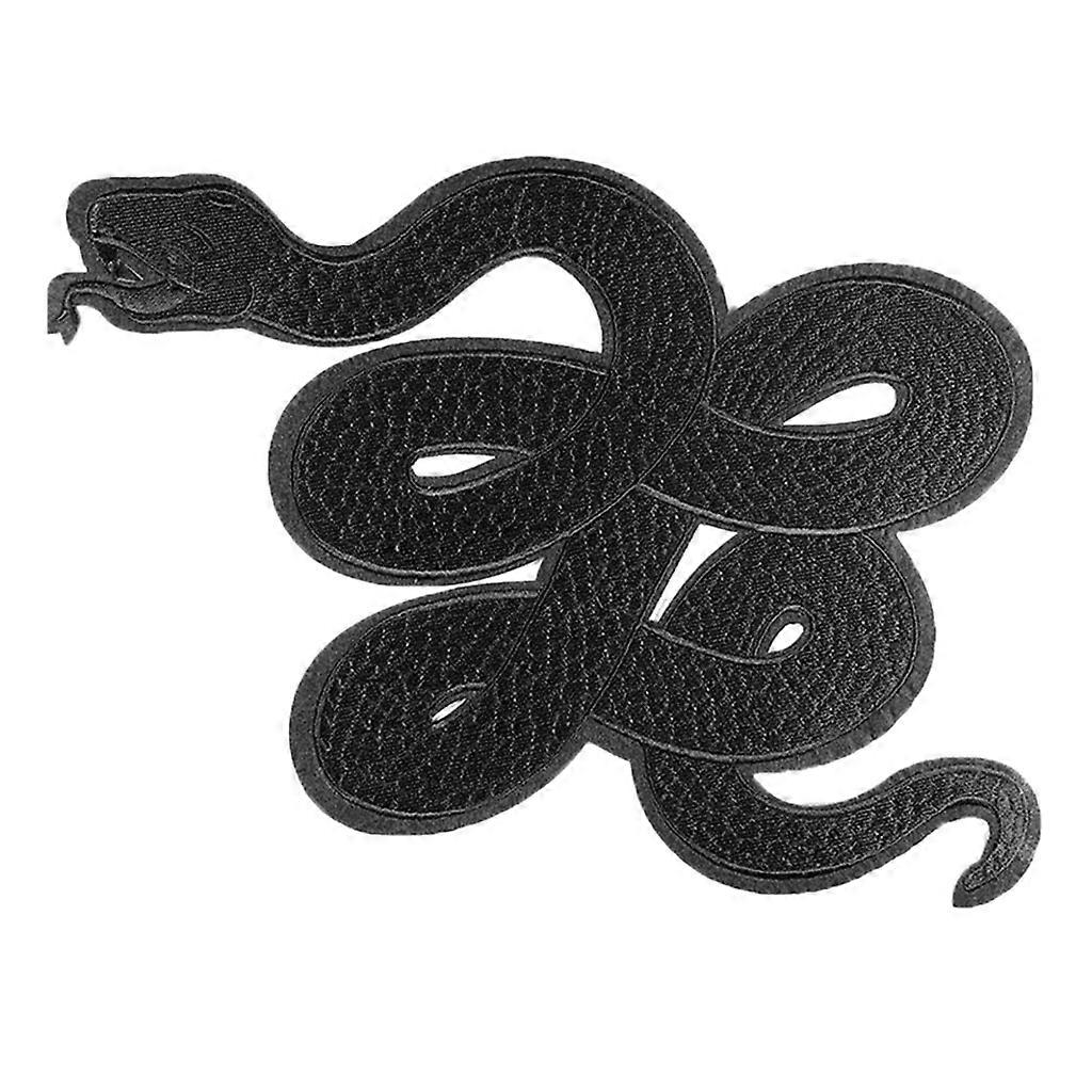Snake Badge Borduurwerk Patches Op Kleding Applique Patch Strijk Op Patches Voor Kleding Stickers Naaien DIY Zwart