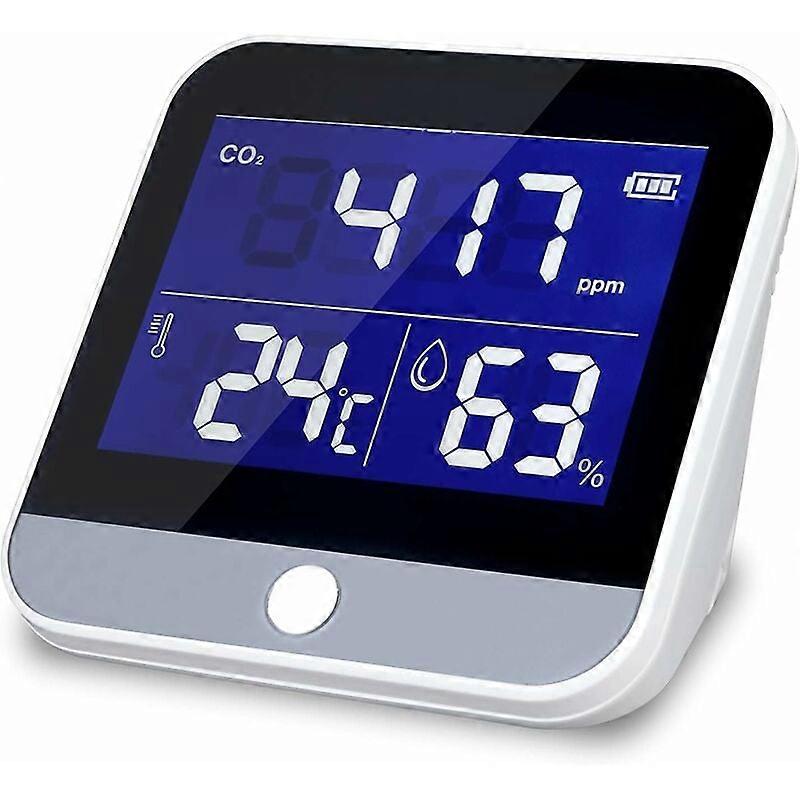 CO2-Detektor, 3-in-1-Innensensor mit Thermometer und Hygrometer.