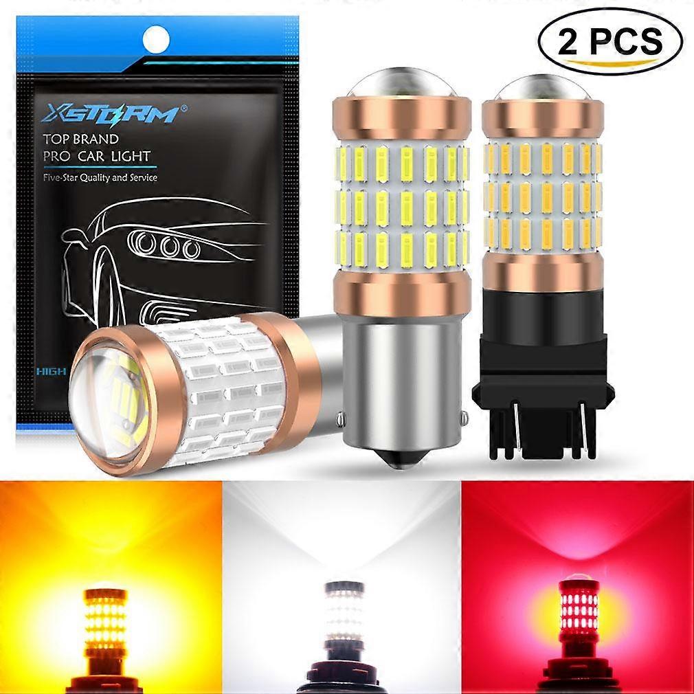 2Pcs 1156 BA15S P21W 1157 P21/5W BAY15D BAU15S PY21W T20 T25 3157 3156 S25 60SMD 3014 2400LM Replace For Car Reversing Light