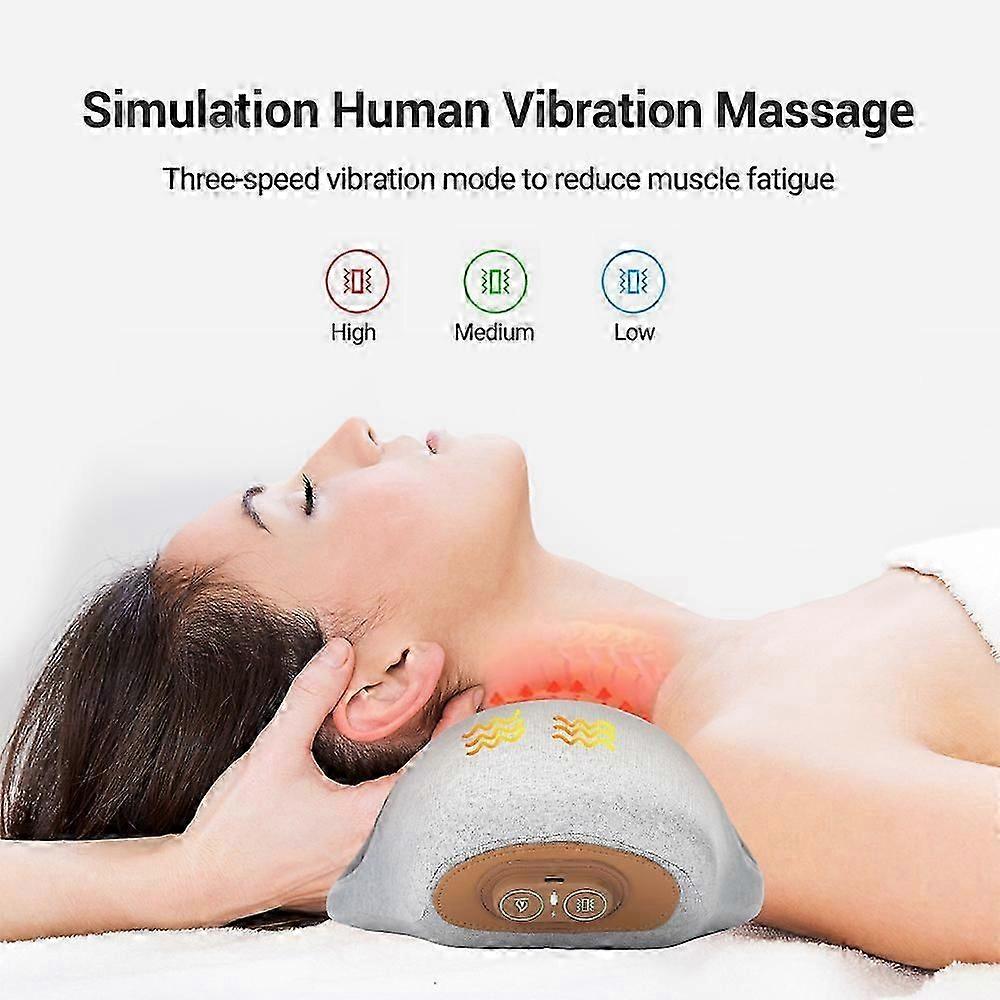 Cervical Massagers Pillow For Sleeping Electric Neck Vibration Massagers Hot Compress Head Relax Cervical Spine Shoulder