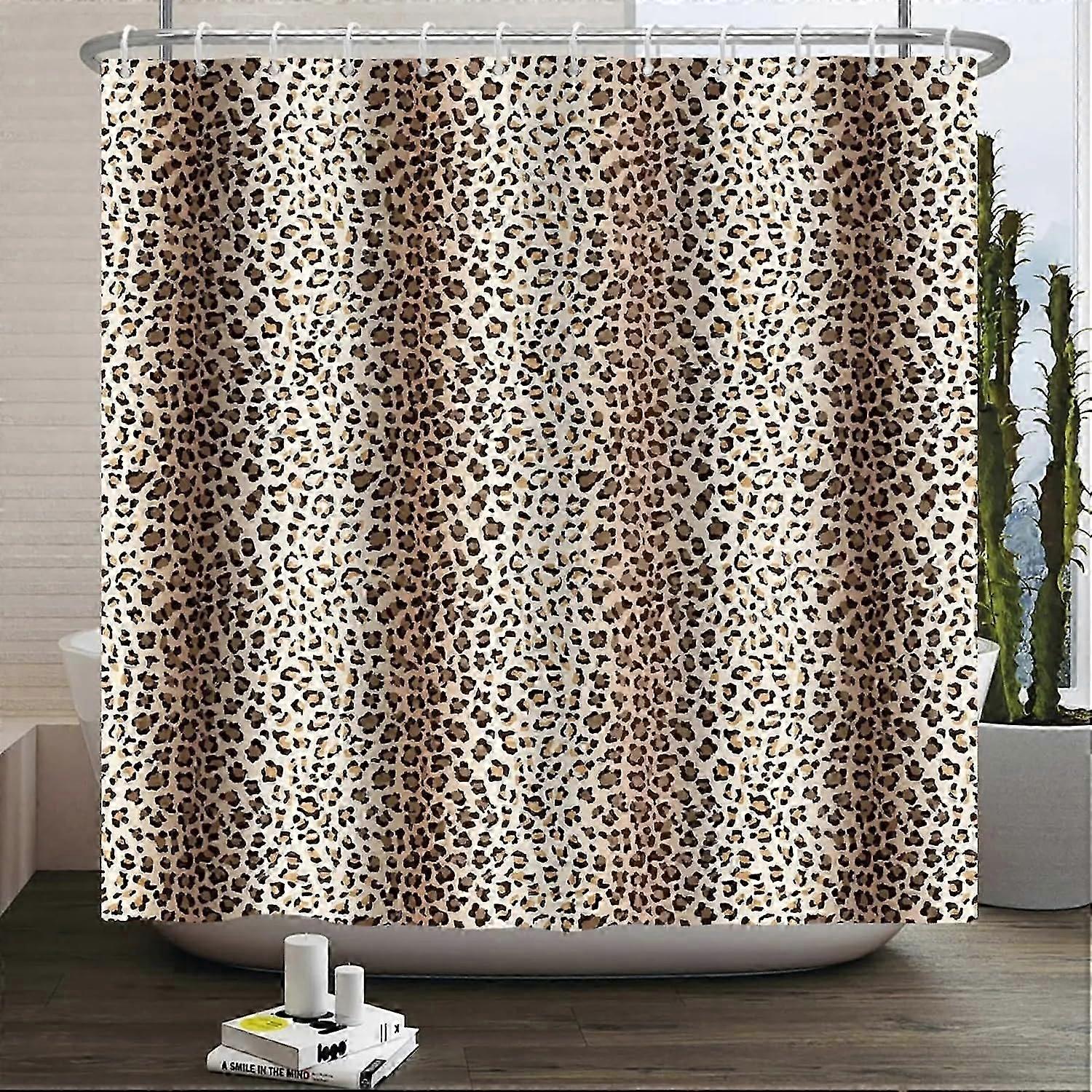 unique Leopard Pattern Shower Curtain Modern Home Decor Waterproof Polyester Fiber