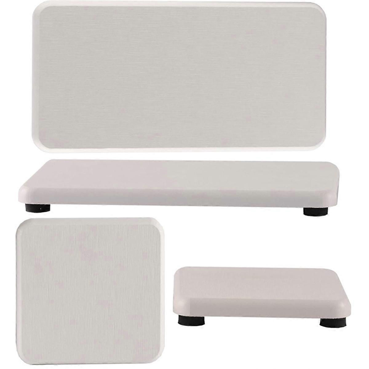 Diatomaceous Earth Bathroom Sink Vanity Trays,Absorbent Kitchen Soap Tray for Home White