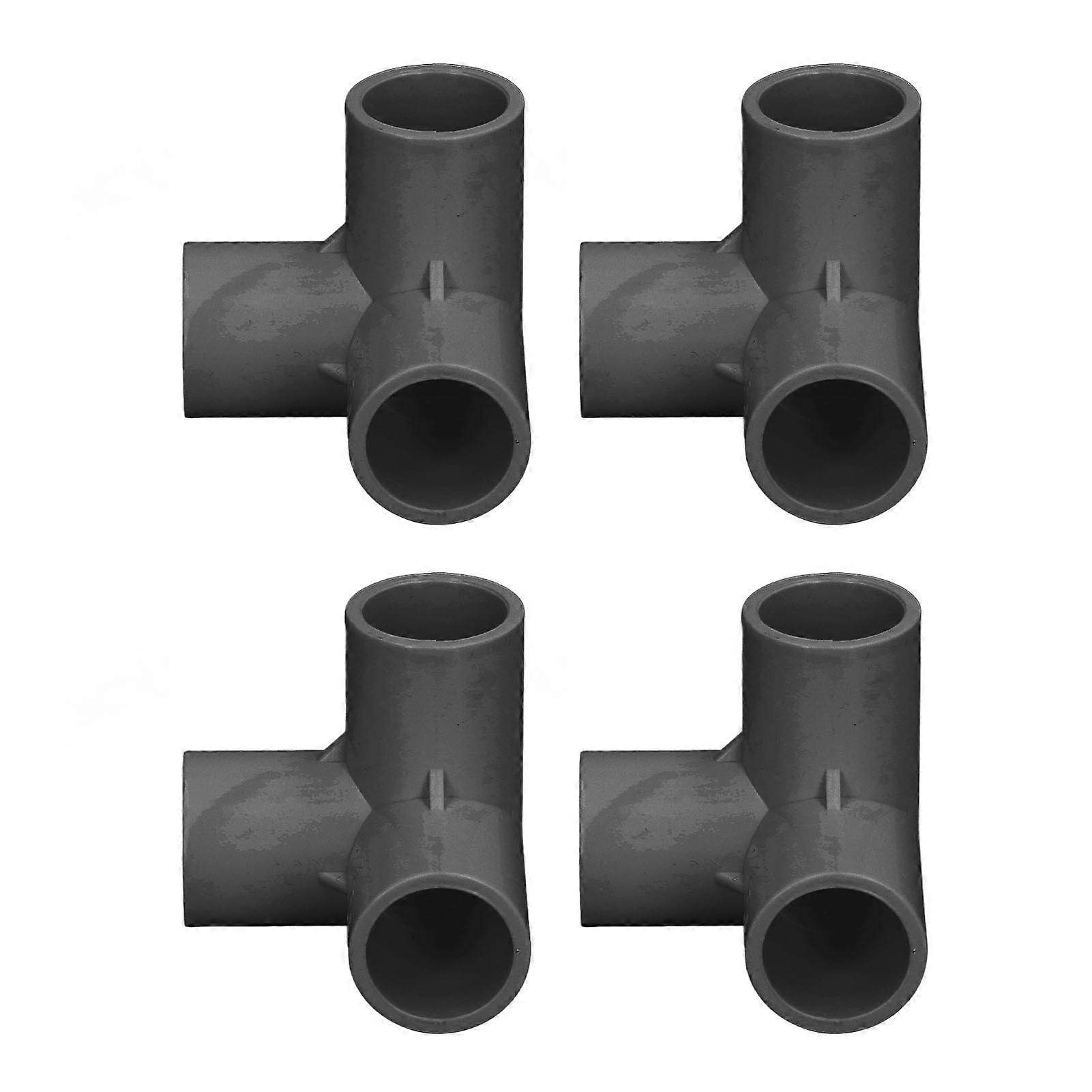 10PCS 3 Way Pipe Fittings PVC Plastic Right Angle Tee Corner Connector 20mm Inner Diameter Black