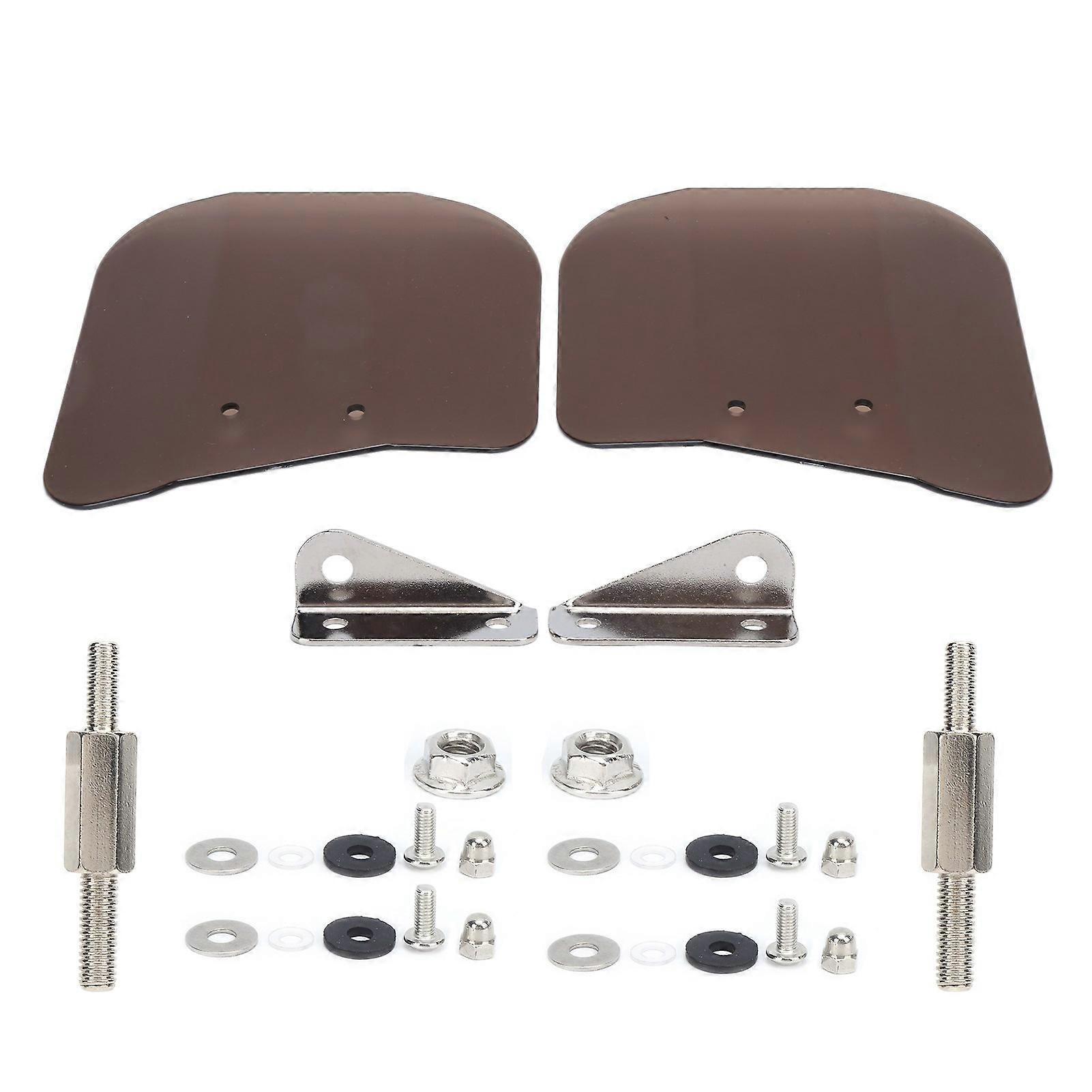 Motorcycle Handlebar Wind Deflectors Shields Adjustable Design Heat-Resistant Durable Brown Acrylic Set Easy Installation Suitable for Honda Gold Wing