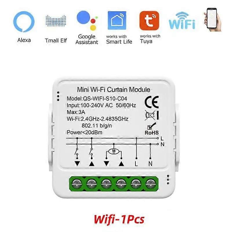 Tuya Mini WiFi Zigbee Curtain Switch For Roller Shutter Electric Motor Smartlife Control Remotely Works With Alexa