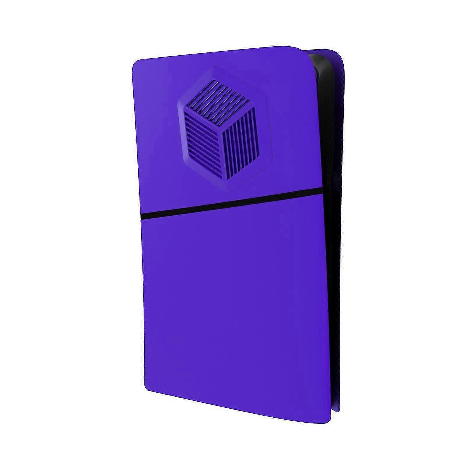 PS5 Slim gaming console shell replacement new PS5 split heat dissipation console shell replacement protective shell(Disk,Purple)
