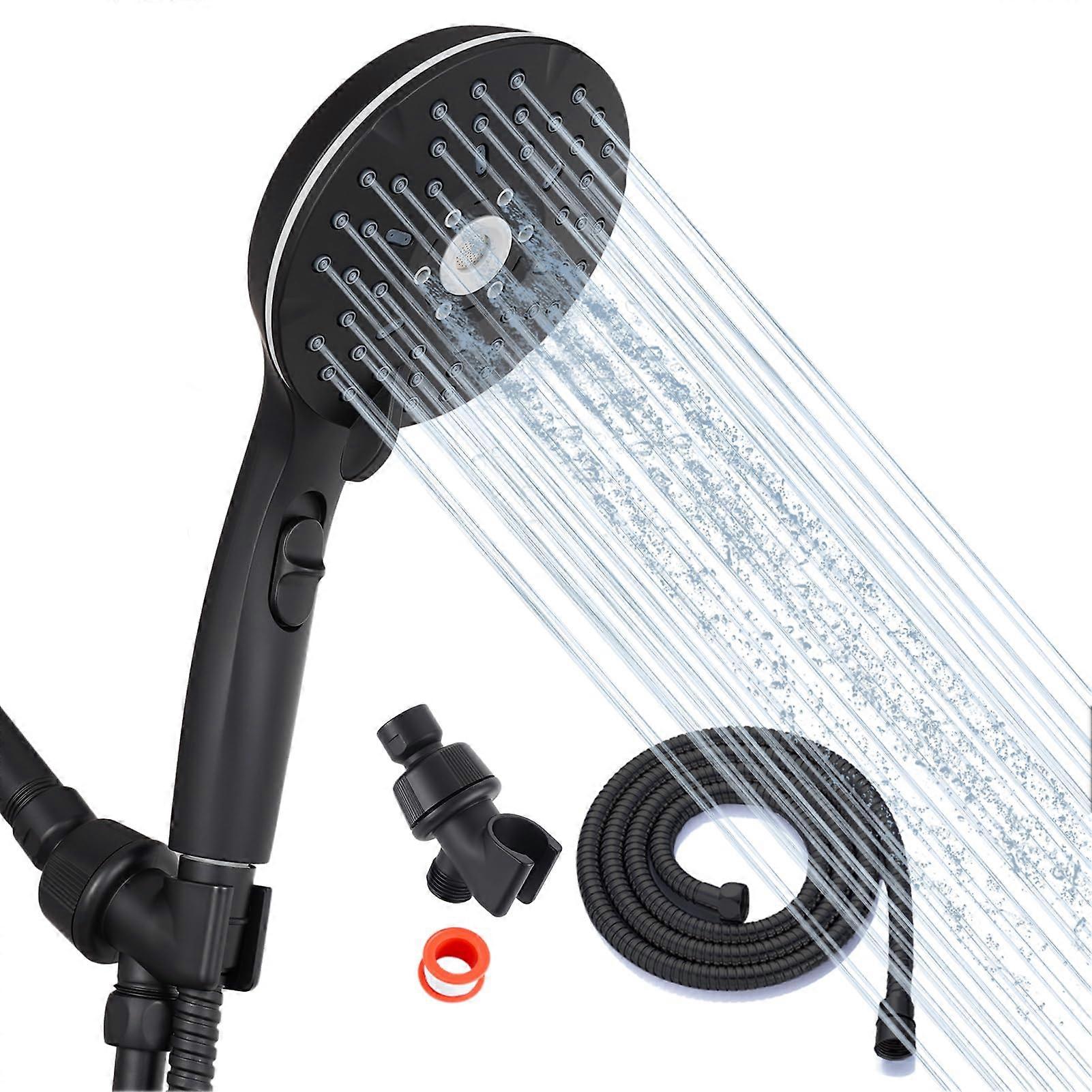 High Pressure Shower Head 5 Spray Modes For Water Saving Universal Fit 1/2-Inch Connection Adjustable Flow