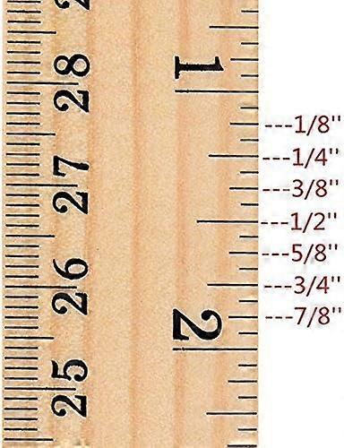 Precision Wooden Ruler Double-Sided Architectural Drawing