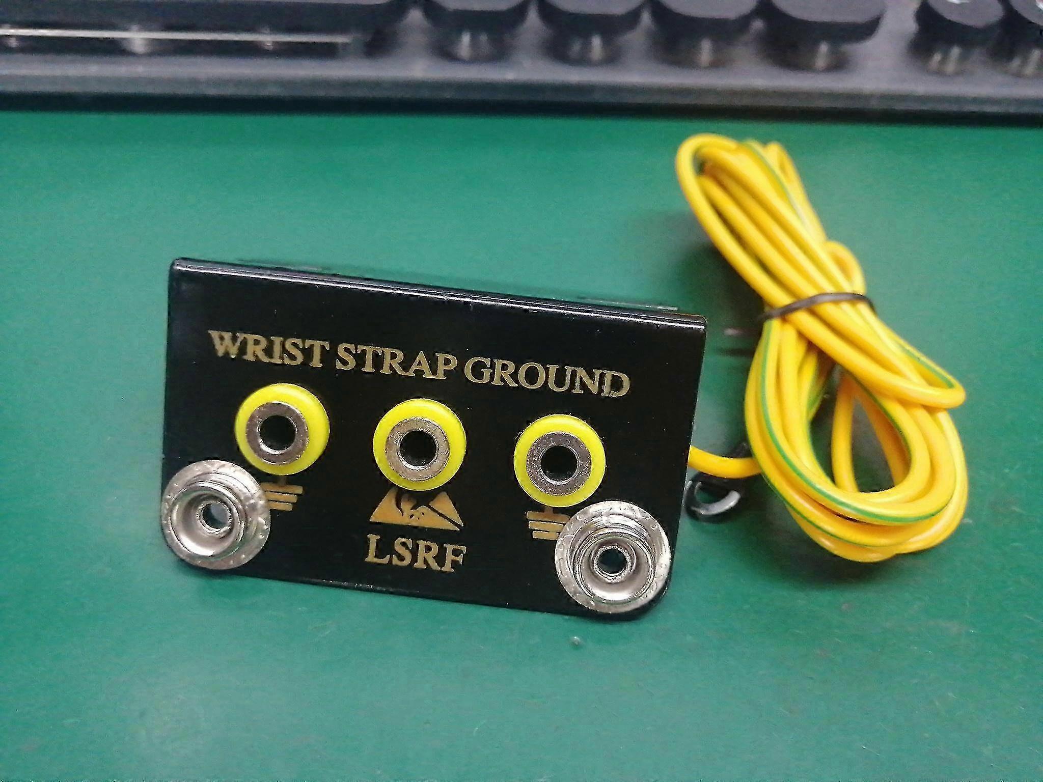 L Shaped Anti Static Socket Ring Ground Connector with Terminal Cable for ESD Wrist Strap Grounding