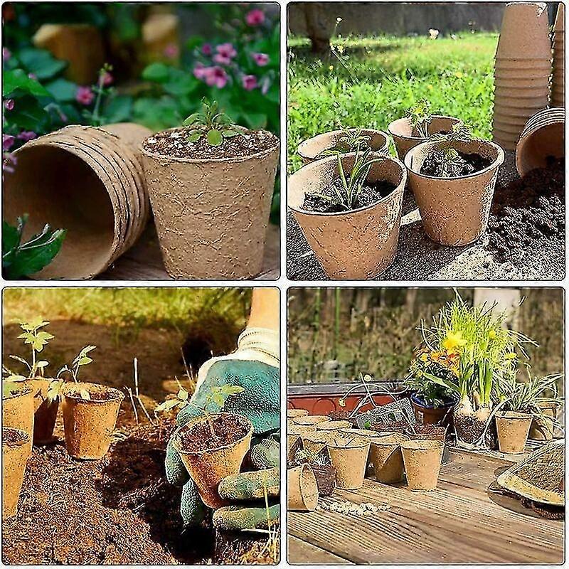 Picture of Biodegradable Seedling Pot, Small Fiber Pots, Gardening Pot Set ...