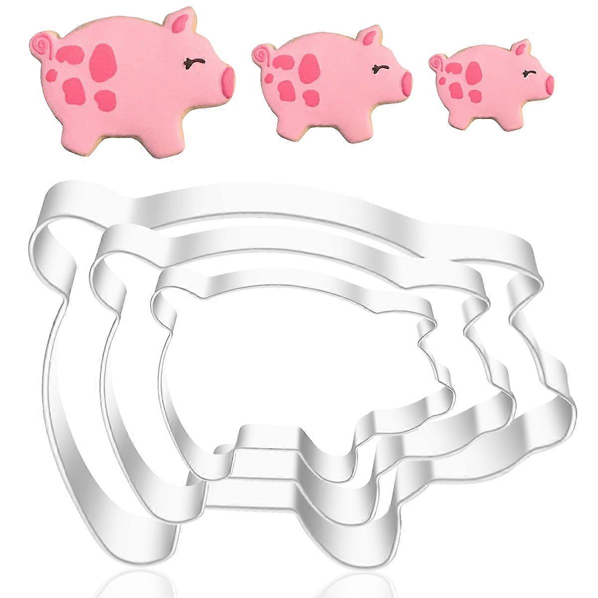 Versatile Pig Cookie Cutter, Multi-Size Set For Creative Baking, Easy Clean Durable Farm Animal Shapes In Cookie Dough Fondant Or Craft Clay