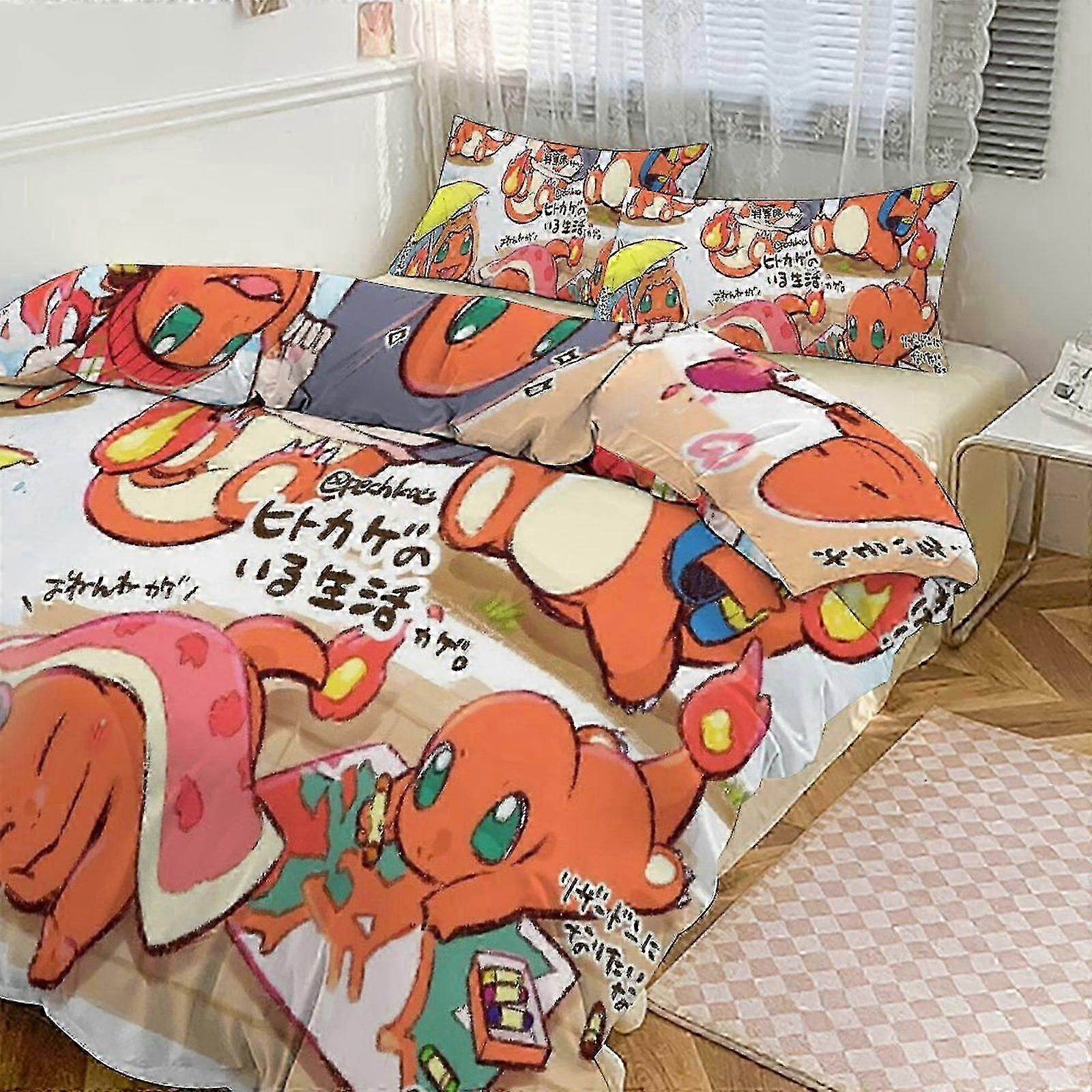 o2591 Lençóis Ch_aa_nder Imprimir Conjunto de Cama Padrão Duvet Cove Set3 Peças Capa de Colcha E Fronhas (1 Capa de Edredom e 2 Fronhas) Lençol