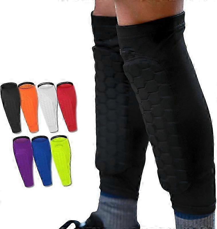 Parastinchi da calcio, 1 paio di comodi manicotti di compressione da calcio, attrezzatura protettiva da calcio per ragazzo / giovane