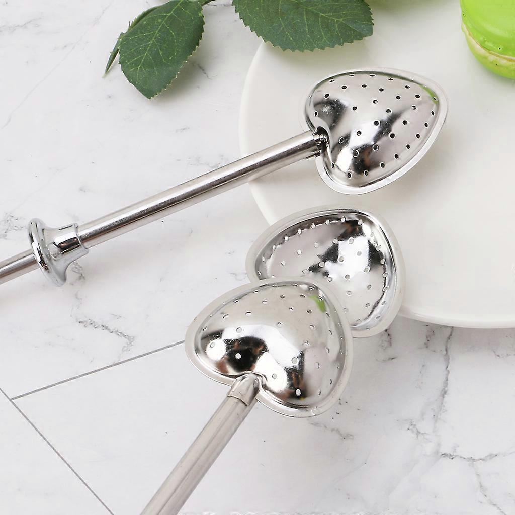 Heart Shape Stainless Steel Loose Leaf Tea Infuser Spoon Strainer Filter Herbal  Silver