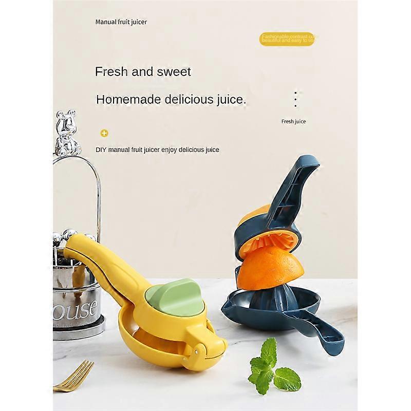 Manual Lemon Squeezer Hand Pressure Plastic Juicer Yellow