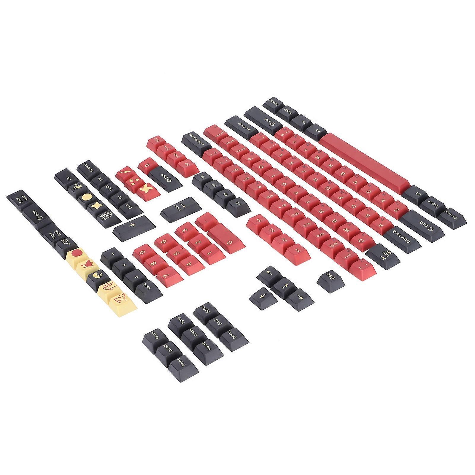 PBT Keycaps 128-Key Japanese Style with Animation for PC Gaming