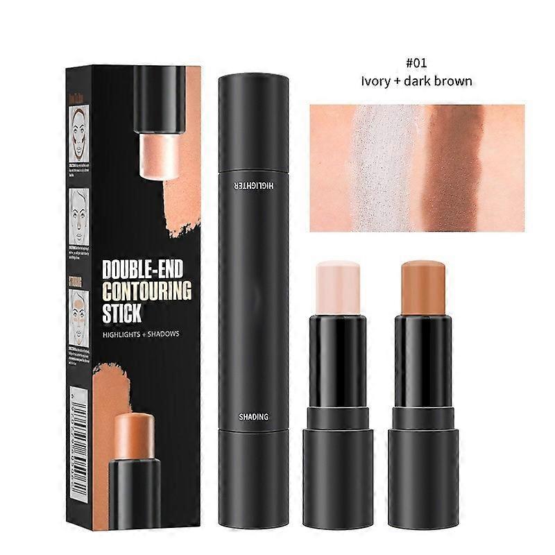 Double Headed Multifunctional Grooming Stick For Contouring High Gloss Stick For Concealing Dark Circles And High Gloss Makeup Stick 25g PUW0435