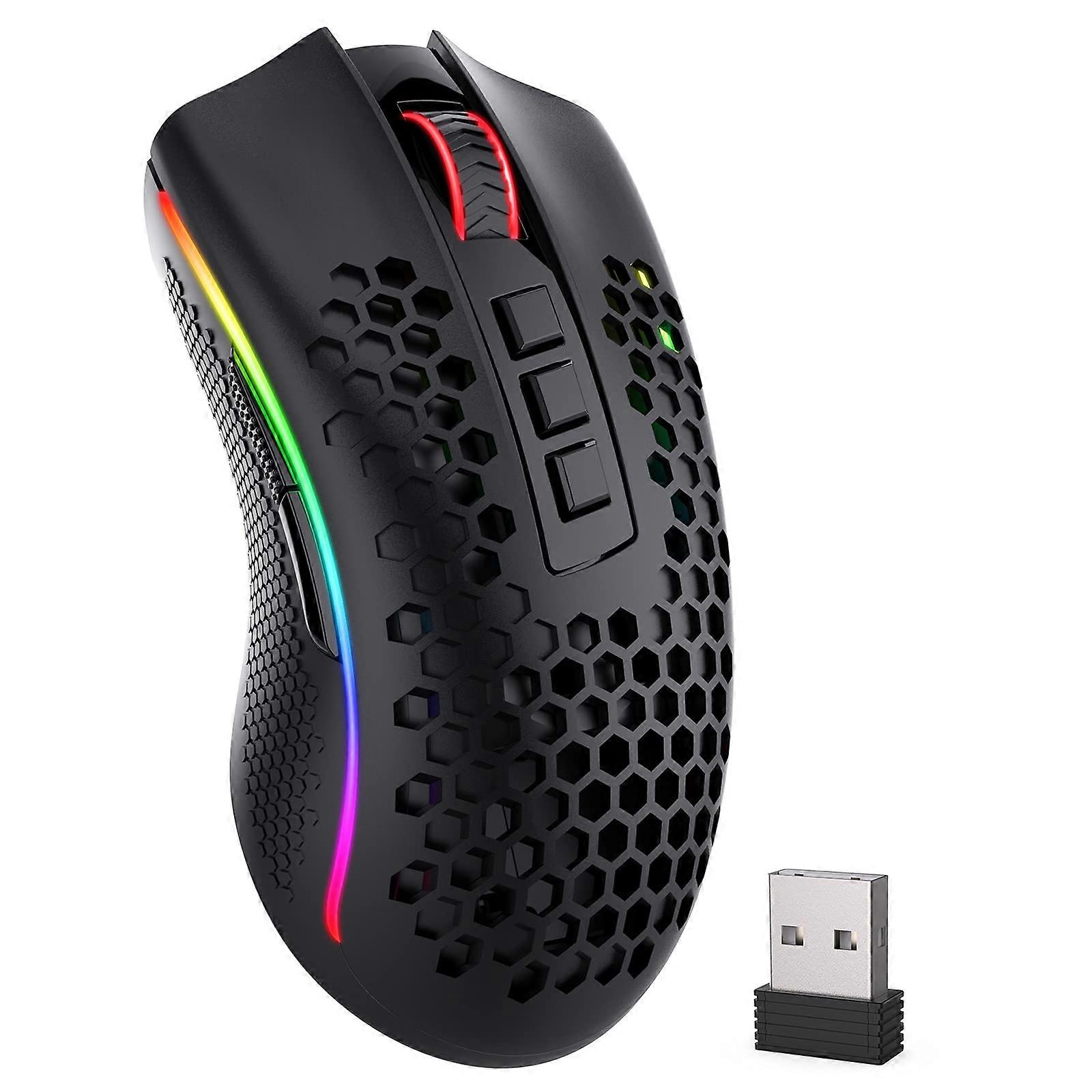 Wireless RGB Honeycomb Form Programmable Precise Gaming Mouse for Gaming Macros