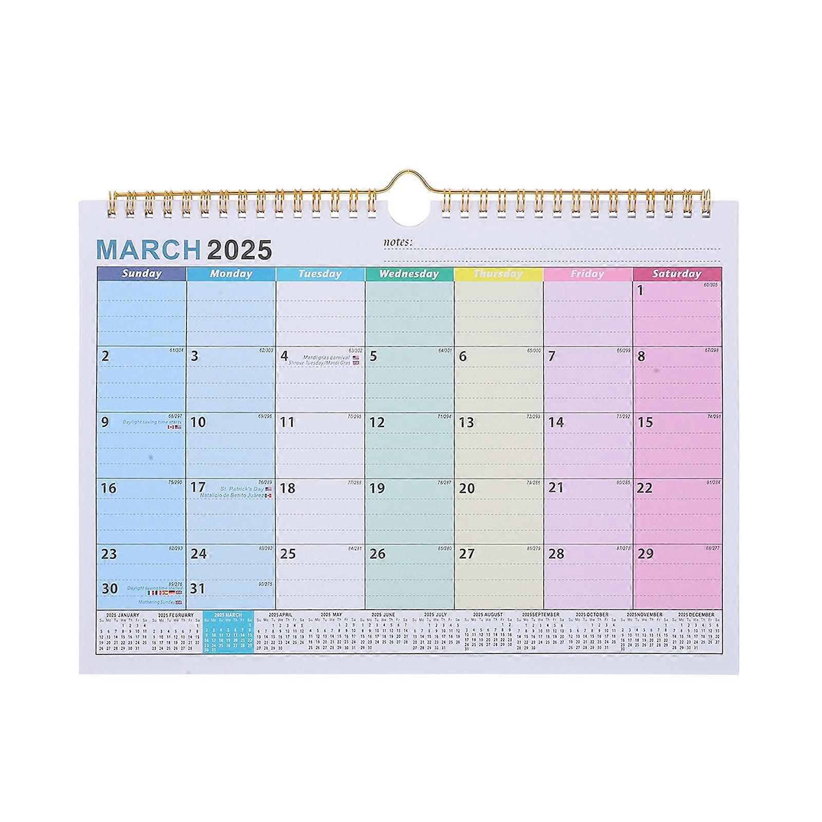 Wall Calendar 18 Month Calendar Planner Runs From Jan. 2025 Until Jun. 2026 Minimalist Hanging Calendar For Home Office Planning