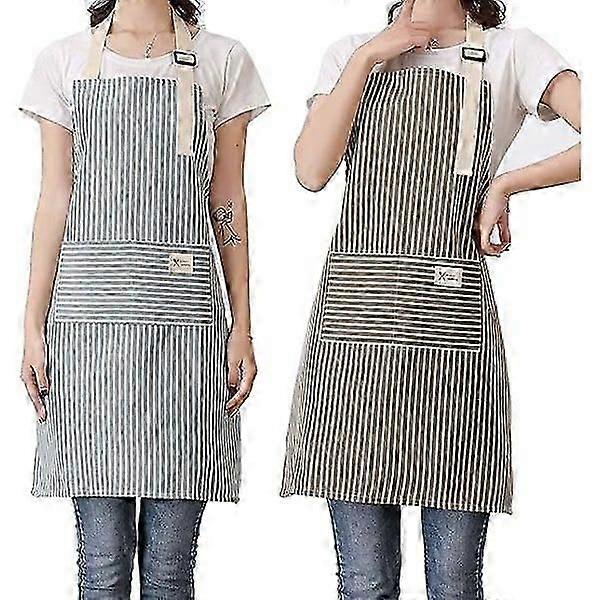 Apron, 2-pack Kitchen Aprons, Adjustable Bib Chef Apron W