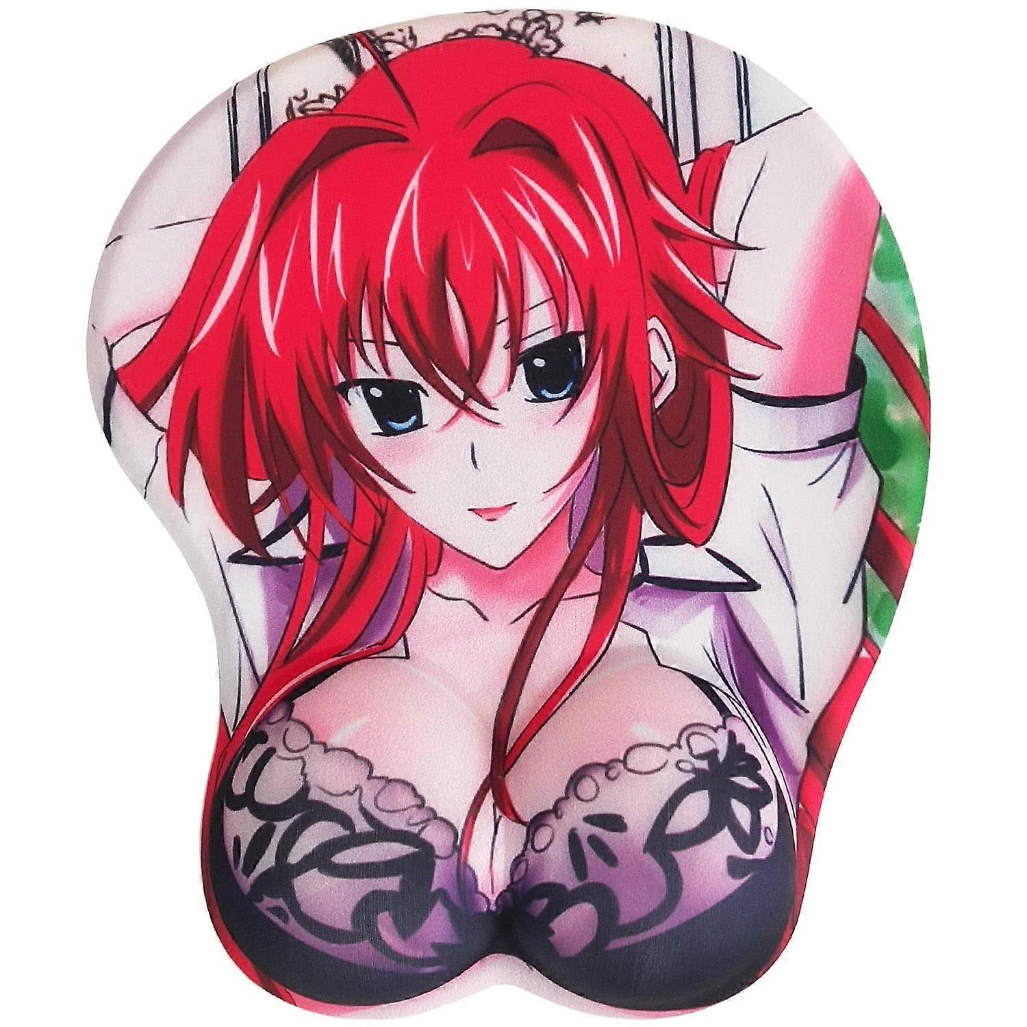 Comfortable Mouse Pad Gaming Mouse Pad With Wrist Support Anime Red Cute Computer Mouse Pad For Work