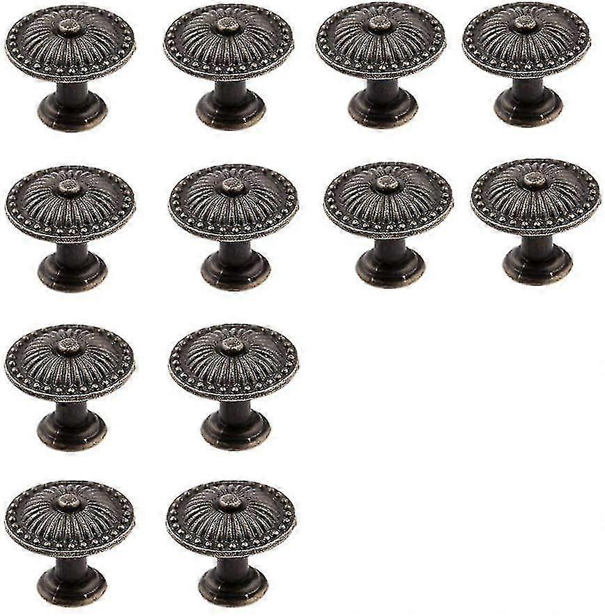 12 pieces Bronze Vintage Cabinet Knobs for Dresser Drawer
