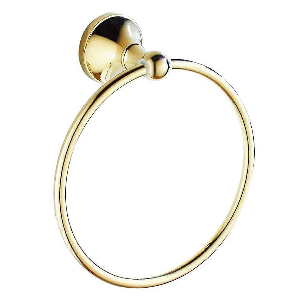Polished Gold Towel Ring for Bathroom