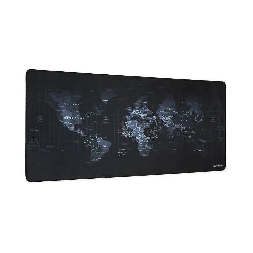 Thickened oversized world map mouse pad-world map black-900*400*4mm