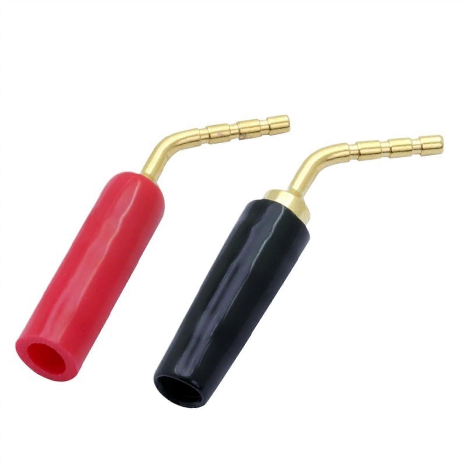 Banana Pin Plugs 10pcs Gold Plated Speaker Wire Connectors 5 Pairs for Audio Systems, High-Fidelity Performance