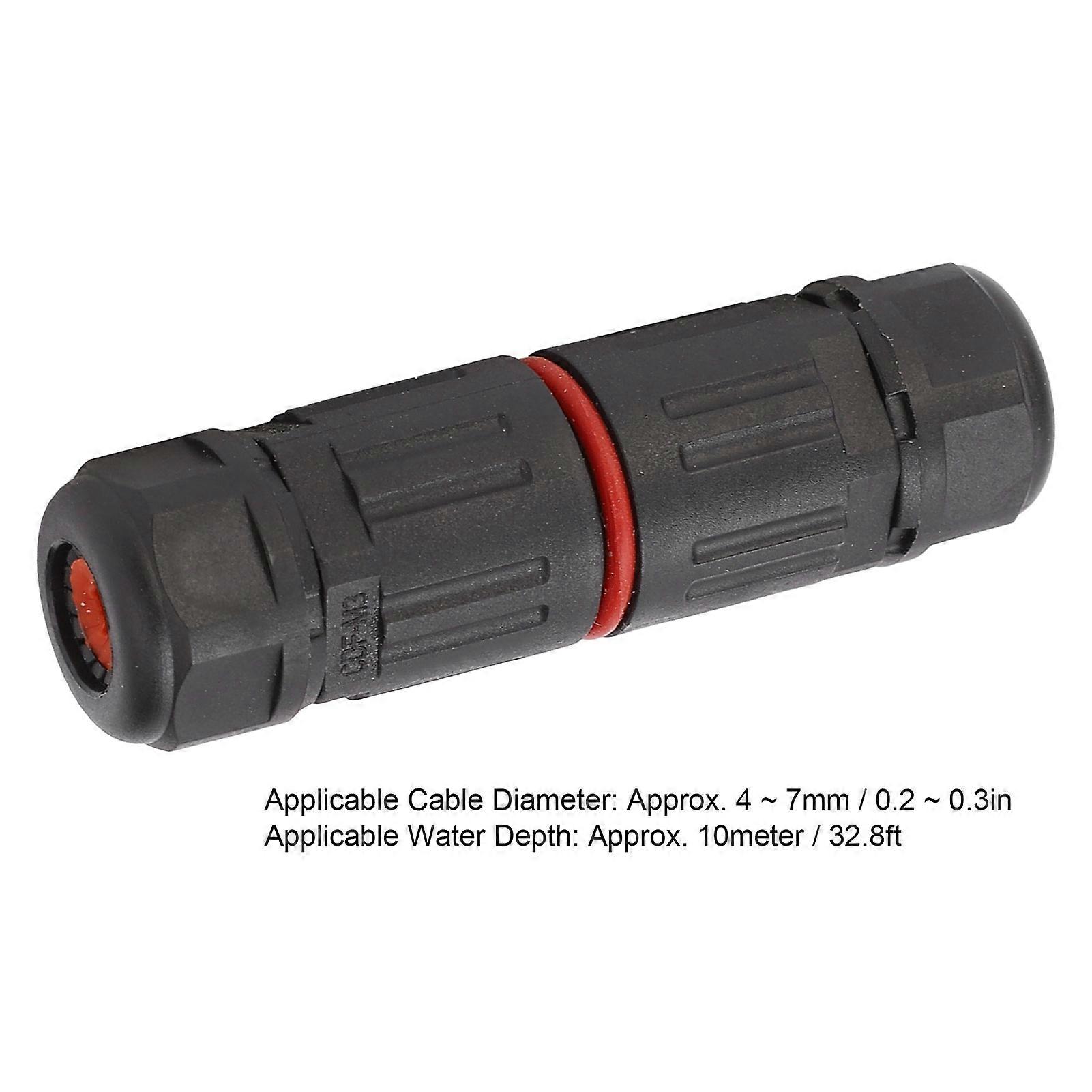 IP68 Waterproof PA66 Flame Retardant Wire Connector Wire to Wire Adapter Lamp Accessory CDFM3
