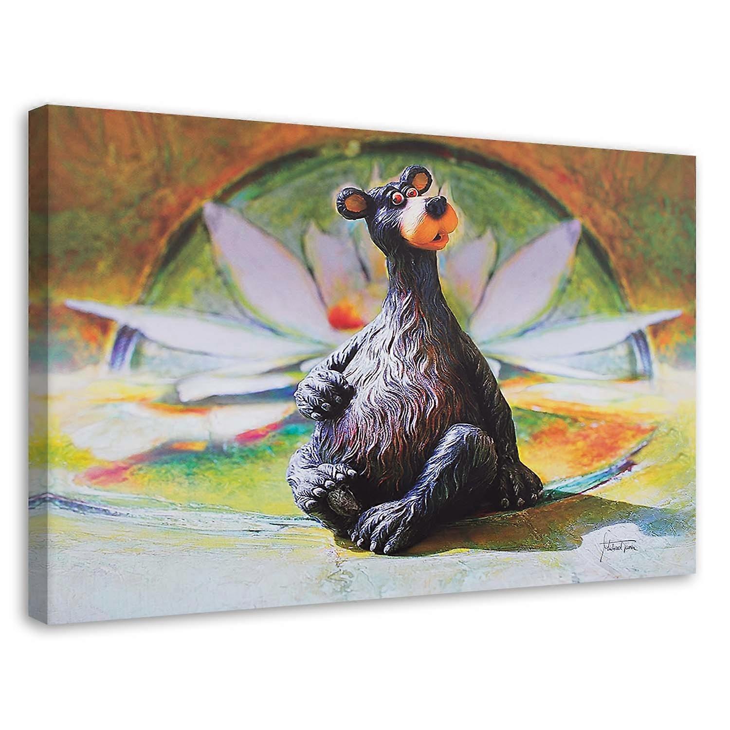 Leinwandbild, Braune Teddybär Figur - 60x40