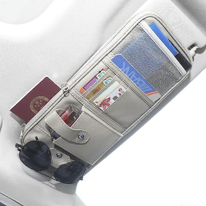 Car Sun Visor Multifunctional Storage Bag Glasses ID Holder
