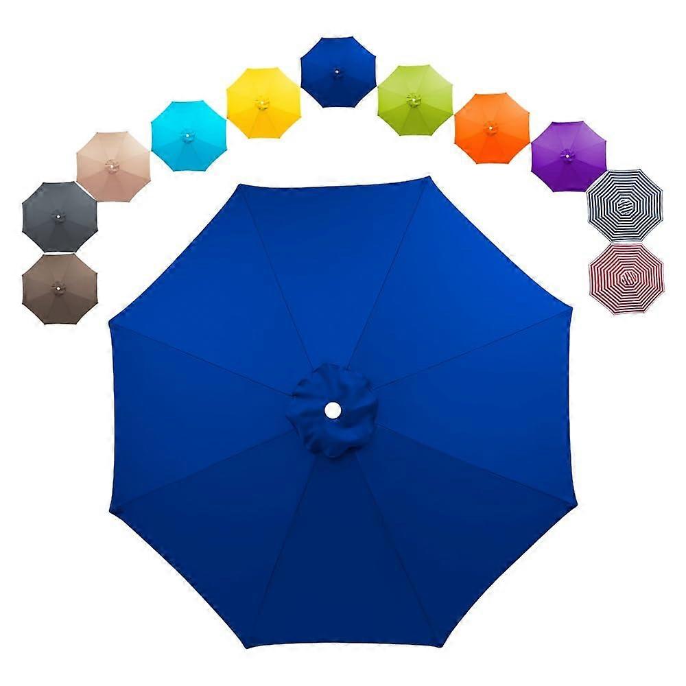 Outdoor Umbrella Replacement Cover for 6/8 Ribs, Navy Blue Canopy for 6.5ft to 10ft Patio Garden Umbrellas
