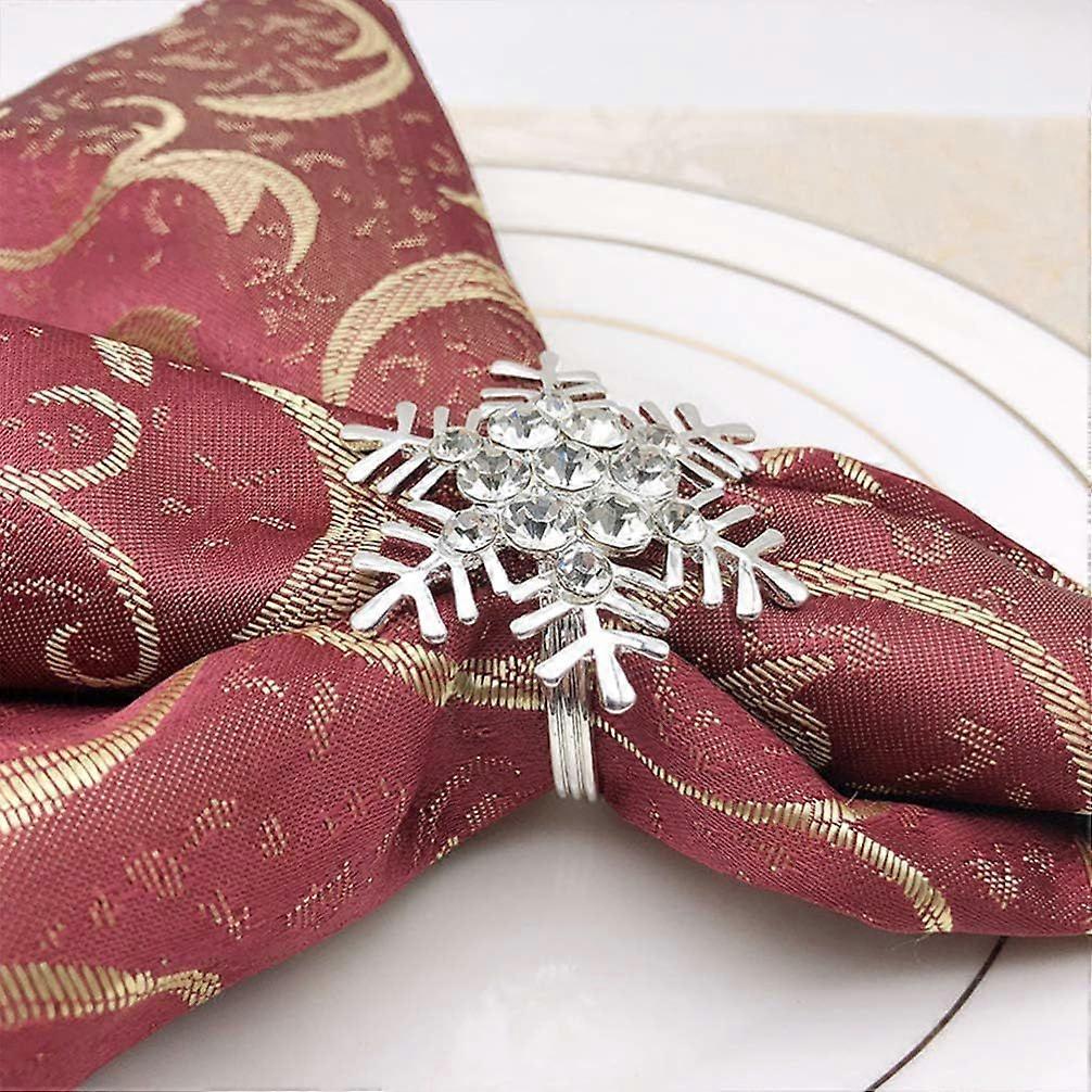 Christmas Snowflake Napkin Rings Set of 12