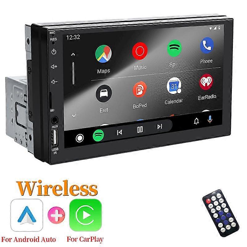 CarPlay Android Auto Wireless 2 Din Car Radio Multimedia Video Player Touch Screen USB AUX Bluetooth With Rear Camera