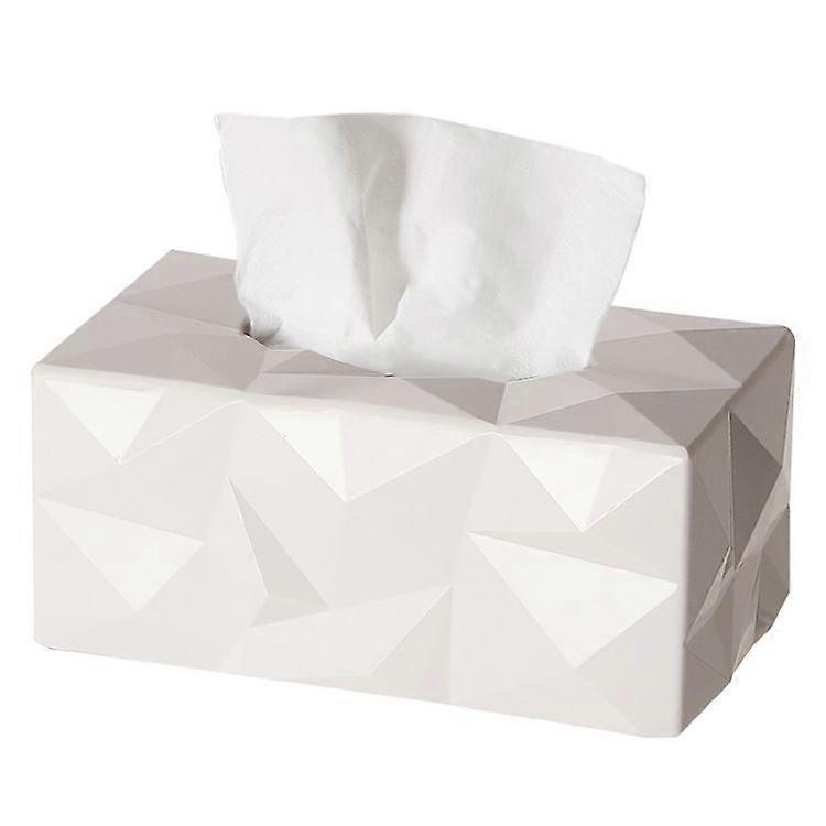 Wipy Cube I Tissue Box - Modern White 21x12.5x9.5 cm