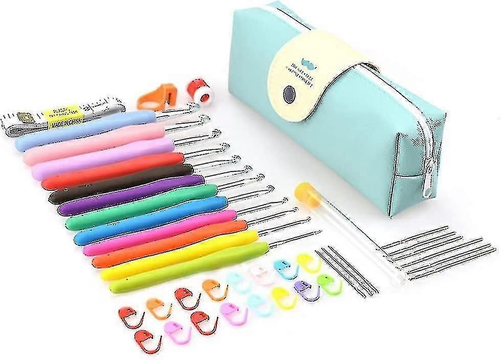 41pack Crochet Hooks Set,knitting Accessories Tools With Case,aluminum Knitting--