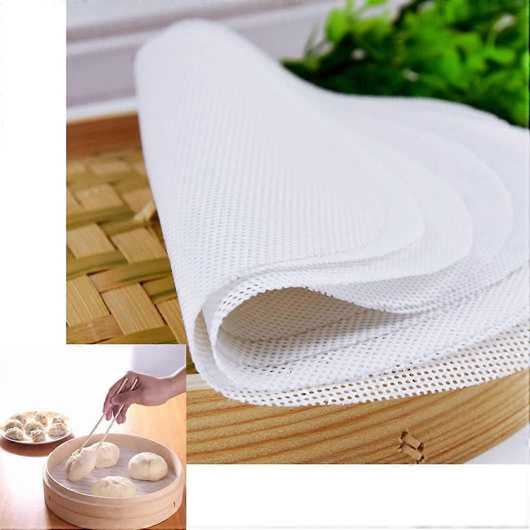 5pcs Reusable Silicone Steamer Mesh Mat Pad Non-Stick Bamboo Steamer Silicone Dim Sum Mesh (20cm)
