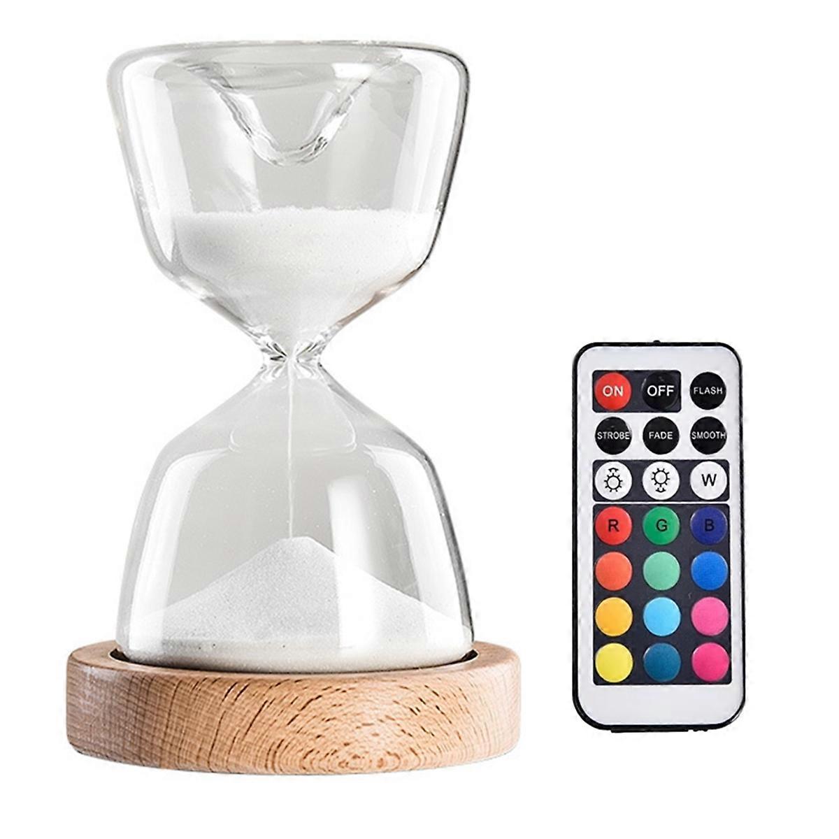 15 Minutes Luminous Remote Control Glass Hourglass Sand Timer