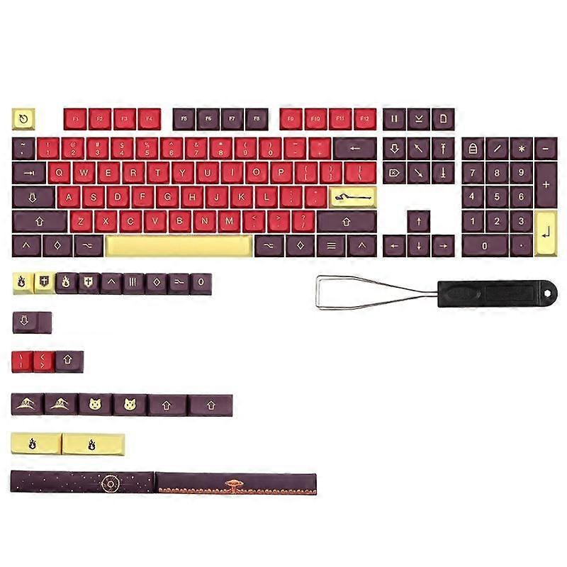 130 Keys Retro Explosion Keycaps PBT Dye Sublimation Personlized XDA Keycap Set