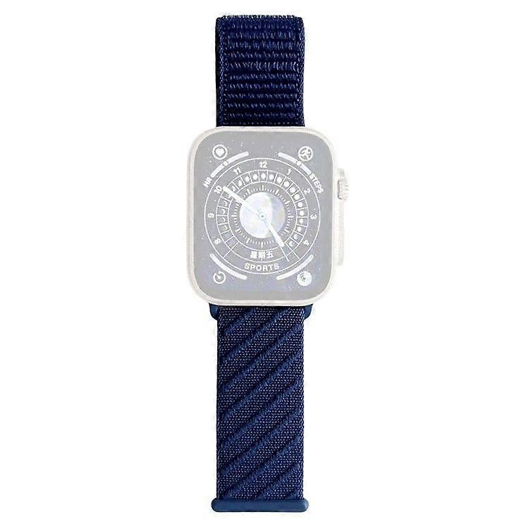 Diagonal Stripes Adjustable Nylon Watchband for Apple Watch Series 10 9 8 7 SE 6 5 4 3 2 1 42mm 41mm 40mm 38mm