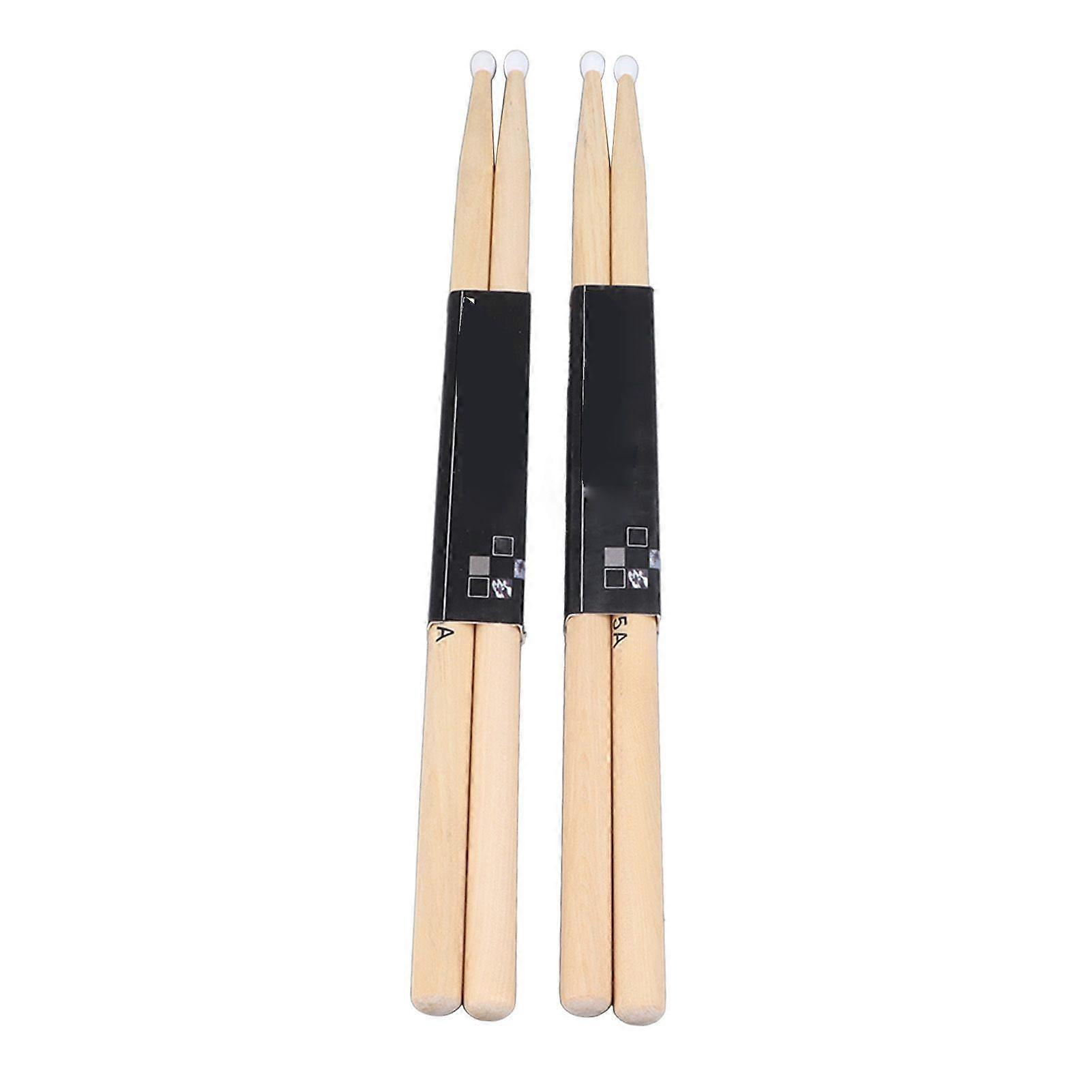 2 Pair Drum Sticks Maple Wood Multifunctional 5A Drumsticks for Exercise Performance Beginners Professionals