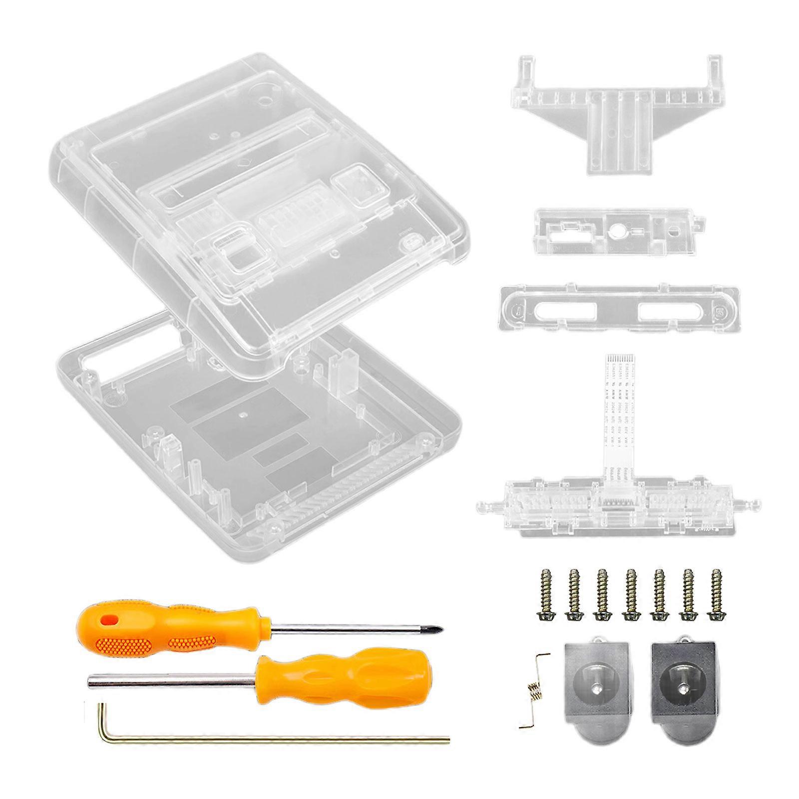 Shockproof Shell Replacement Impact Resistant Case Shell Gaming Accessories Retro Console Clear Box Housing Transparent white
