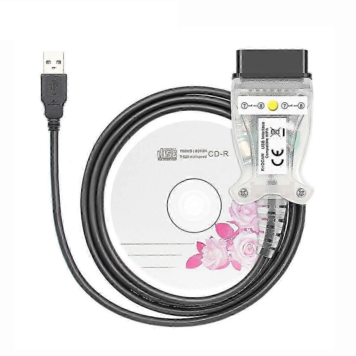 K+DCAN Chip for OBD2 Auto Car Diagnostic Tools Scanner Switch USB Interface Cable K + DCAN for