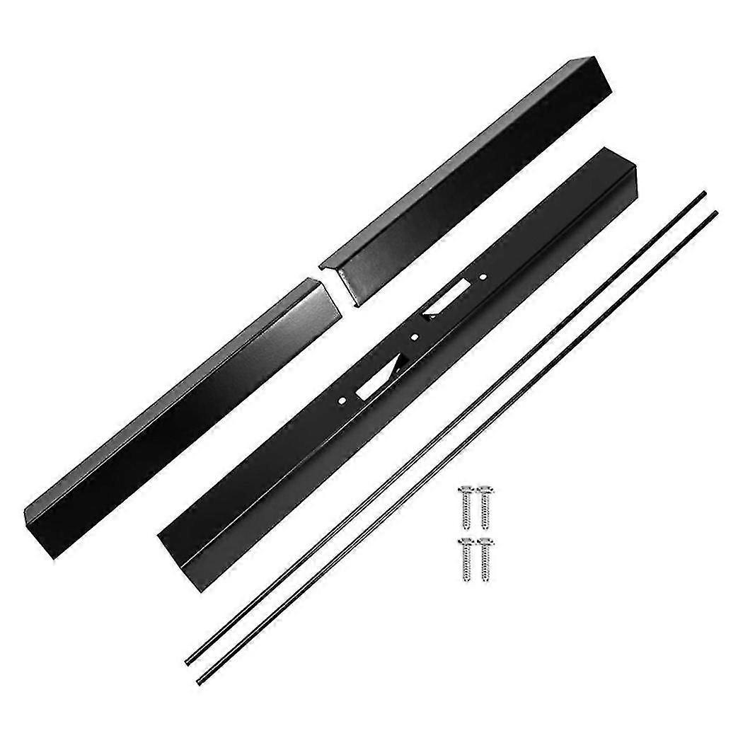 Adjustable Fireplace Rod Kit For Fireplace Spark Screen, Rod And Valance Kit Install To Leveling The Fireplace Mesh