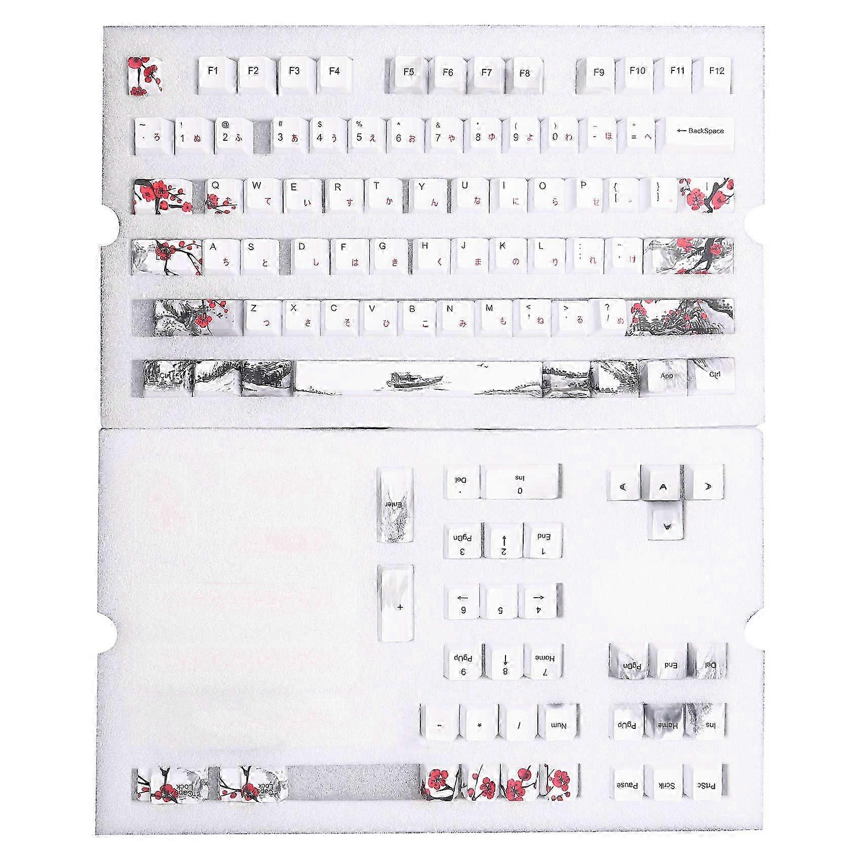 110 Keys PBT Keycap Dye-Sublimation Cherry Key Cap DIY Mechanical Keyboard Keycap Set Japanese