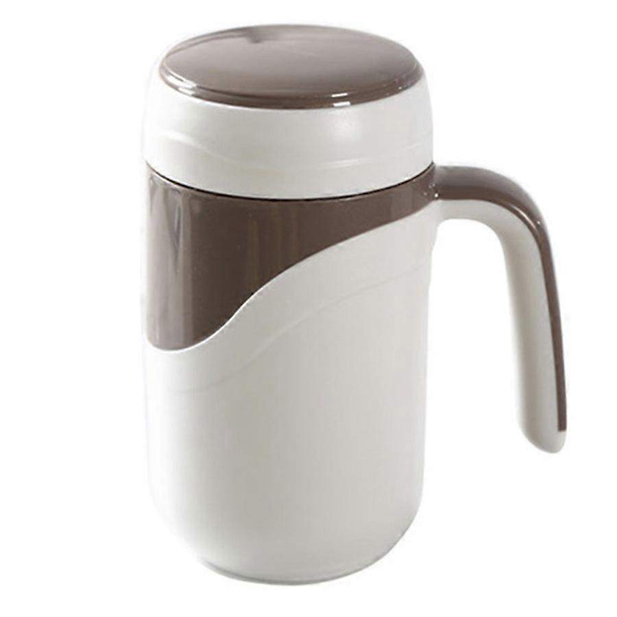 Ceramic Vacuum Flask Cup Leakproof Insulated with Handle 380Ml White